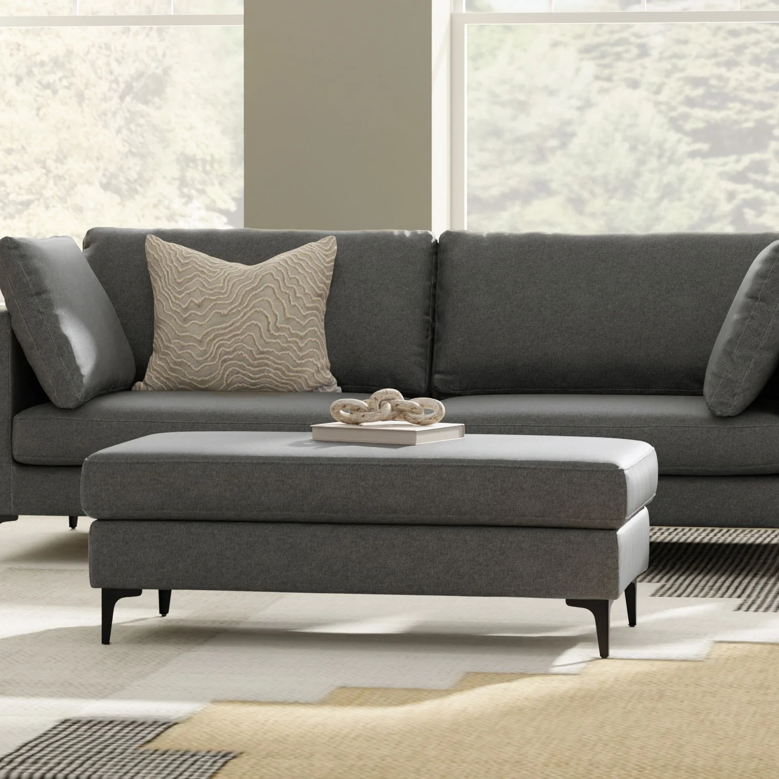 Ava - Versatile Mid Century Ottoman - Image 9