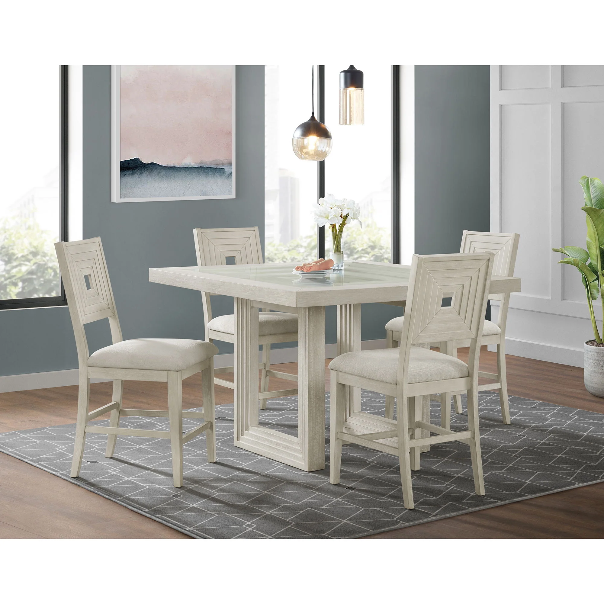 Avalanche - Counter Side Chair (Set of 2) - Antique White - Image 2