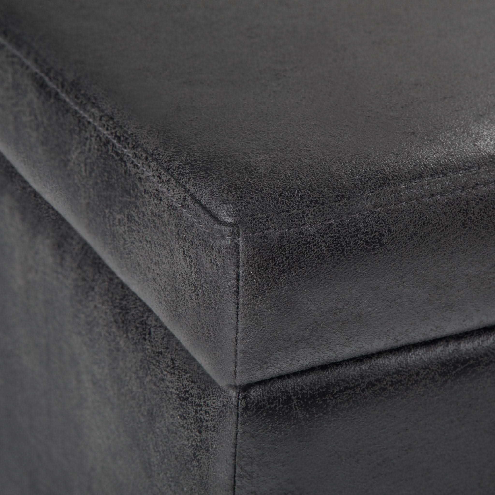 Avalon - Storage Ottoman Bench - Distressed Black - Image 3