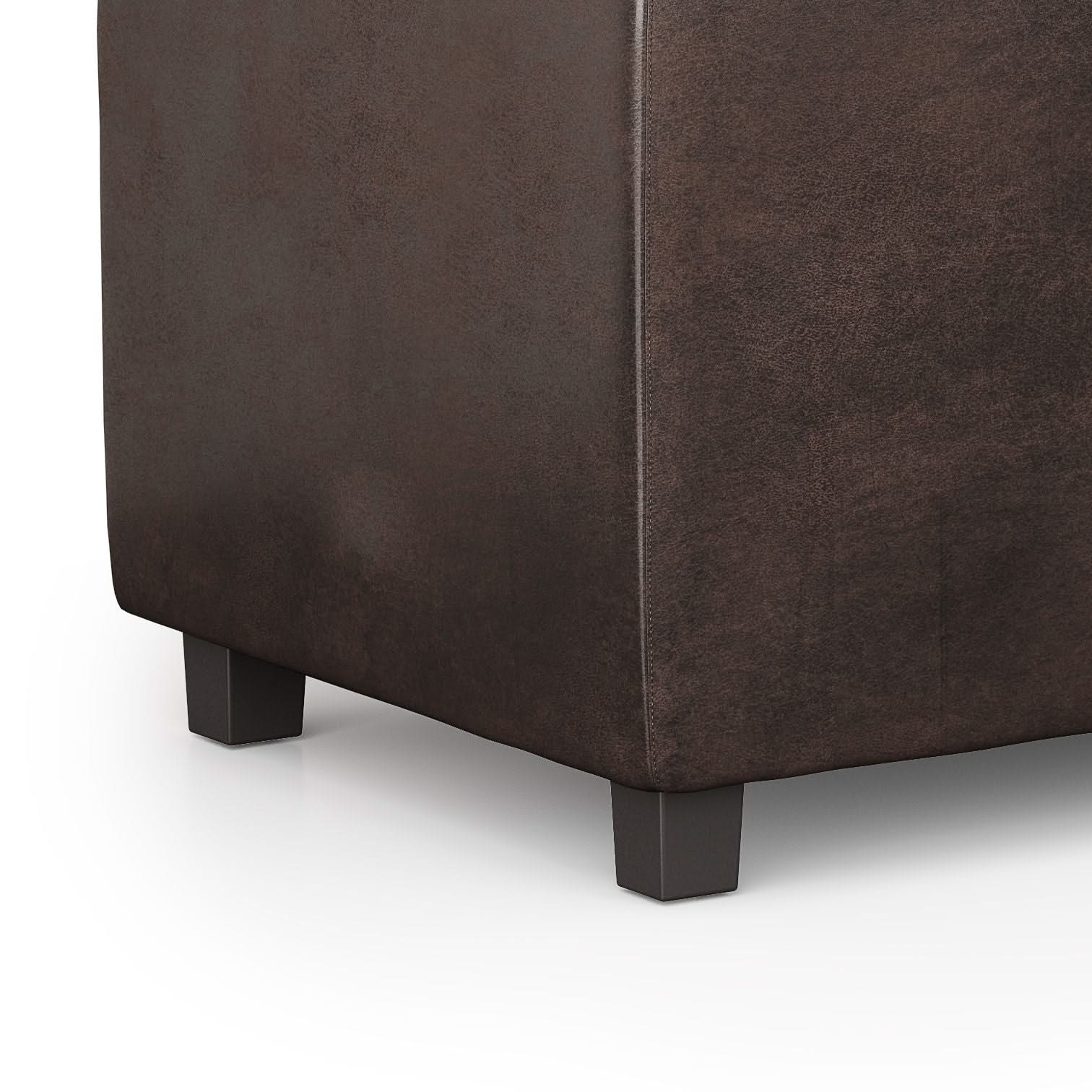 Avalon - Storage Ottoman - Distressed Brown - Image 2