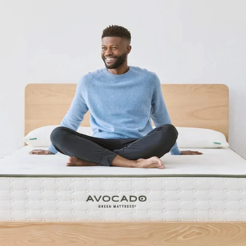 Avocado Green Firm 11" Standard Innerspring Mattress Organic Cotton Latex - Image 3