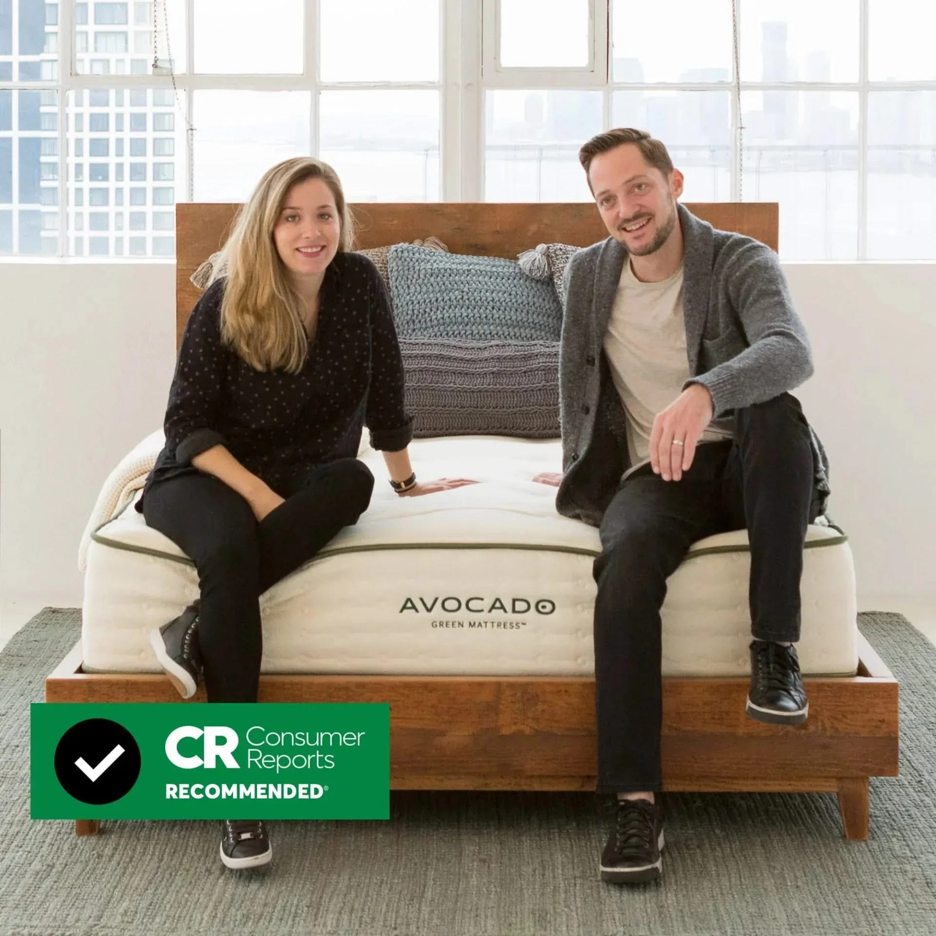Avocado Green Firm 11" Standard Innerspring Mattress Organic Cotton Latex - Image 4