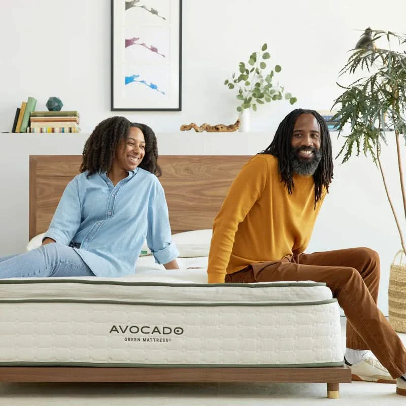Avocado Green Plush 13" Pillow Top Innerspring Mattress Organic Cotton Latex - Image 4