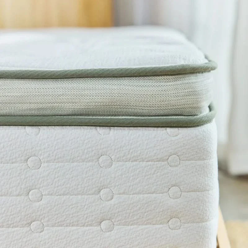Avocado Green Plush 13" Pillow Top Innerspring Mattress Organic Cotton Latex - Image 9