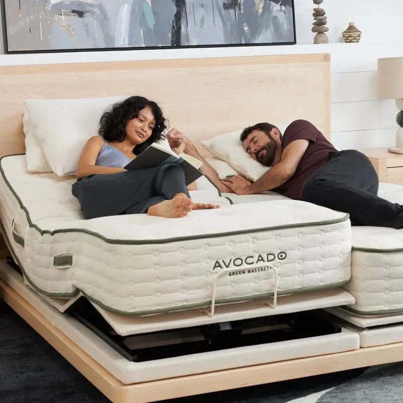 Avocado Green Organic Medium Tight Top Mattress with Certified Latex Hybrid Support - Image 2
