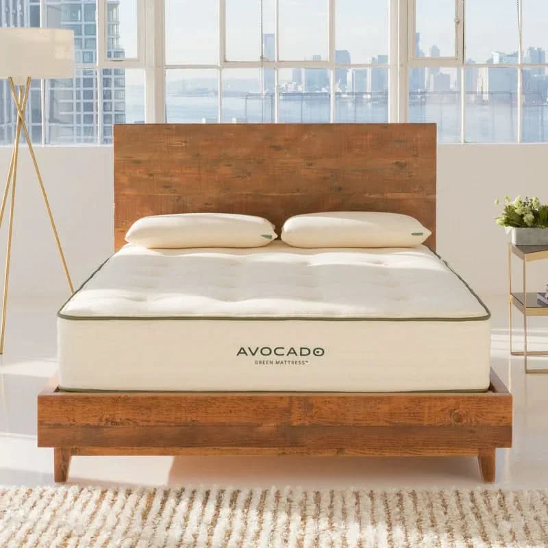 Avocado Green Organic Medium Tight Top Mattress with Certified Latex Hybrid Support - Image 3