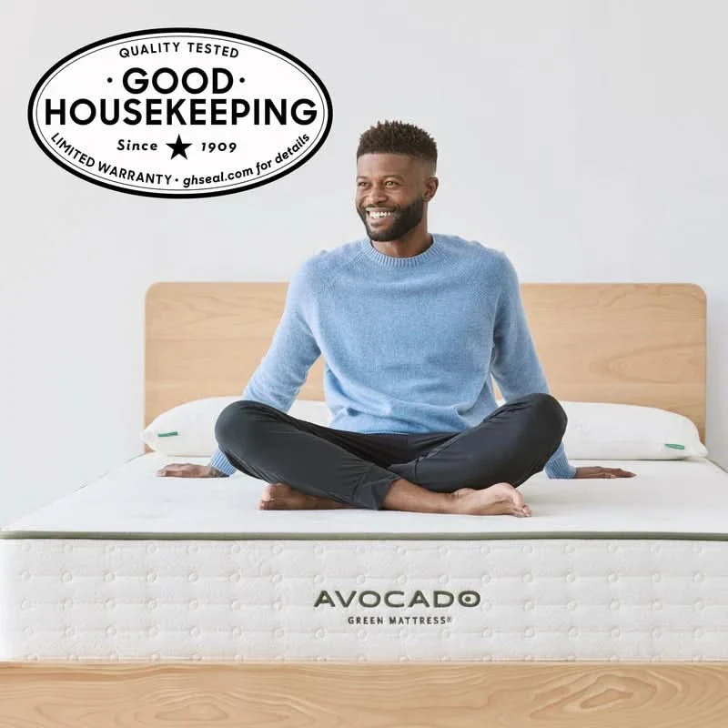 Avocado Green Organic Medium Tight Top Mattress with Certified Latex Hybrid Support - Image 6