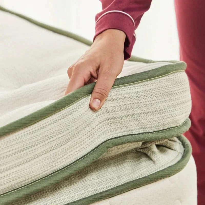 Avocado Green Ultra Plush 15.5" Box Top Innerspring Mattress Organic Cotton Latex - Image 5