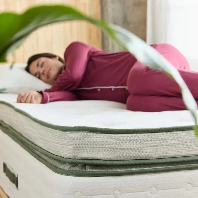 Avocado Green Ultra Plush 15.5" Box Top Innerspring Mattress Organic Cotton Latex - Image 9