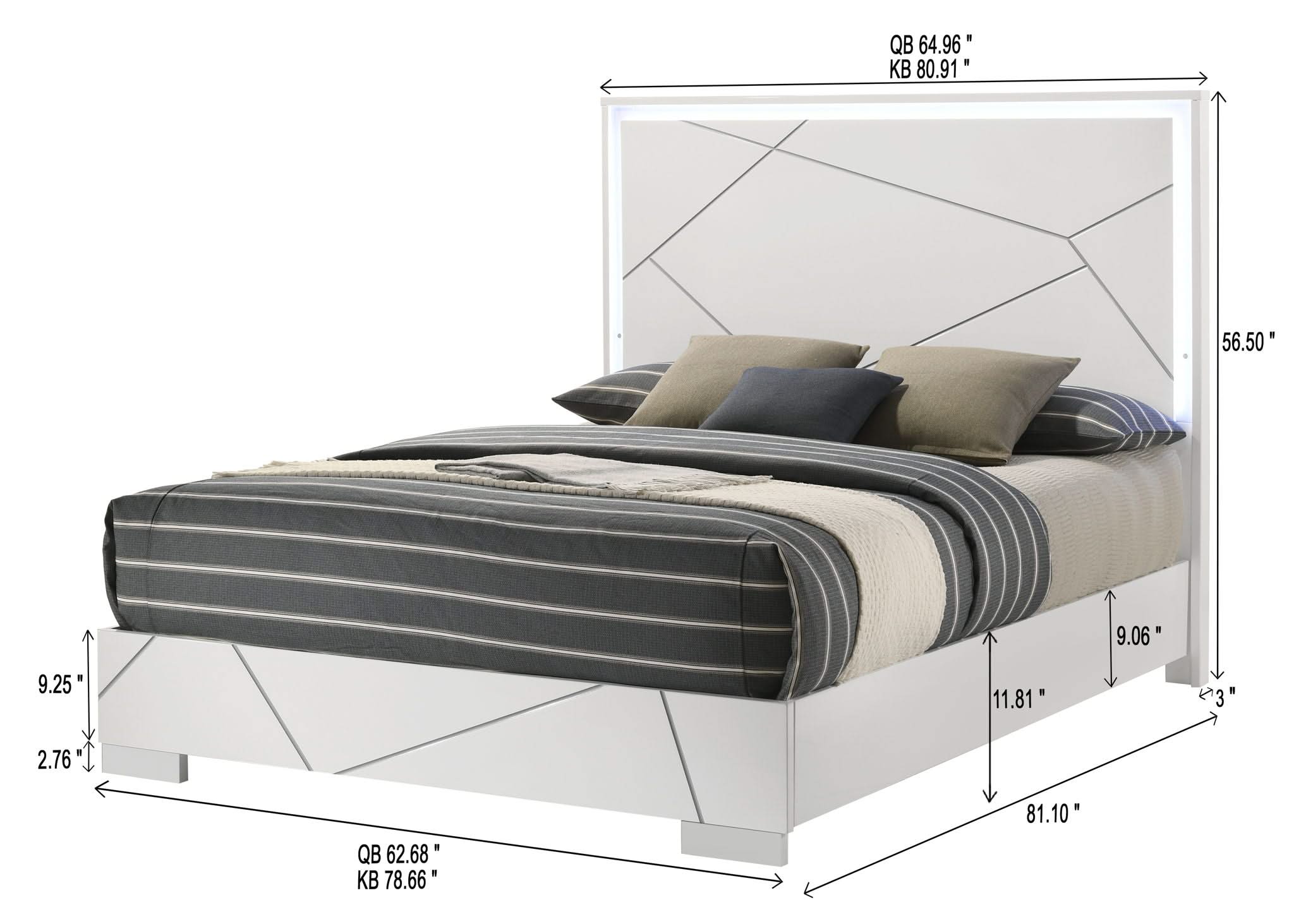 Ayla - King Bed - White - Image 2