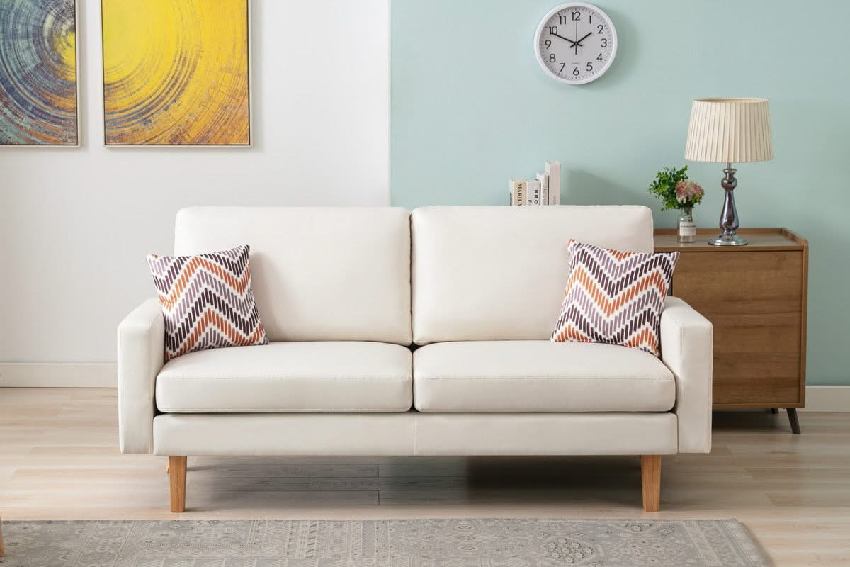 Bahamas - Minimalistic Sofa With 2 Throw Pillows - Image 2