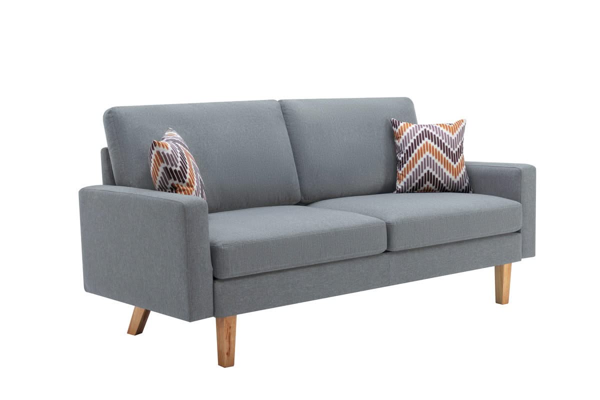 Bahamas - Minimalistic Sofa With 2 Throw Pillows - Image 4