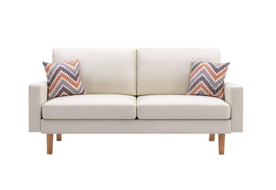 Bahamas - Minimalistic Sofa With 2 Throw Pillows - Image 9