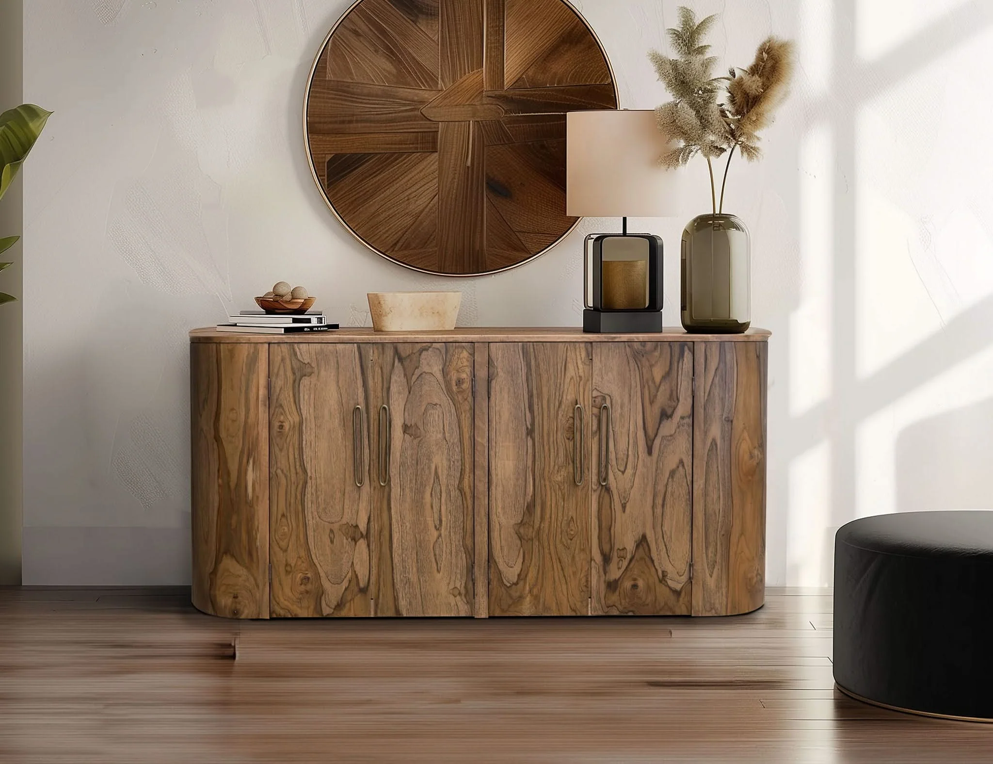 Balam - 4 Doors Console - Almond And Barrel Brown - Image 2