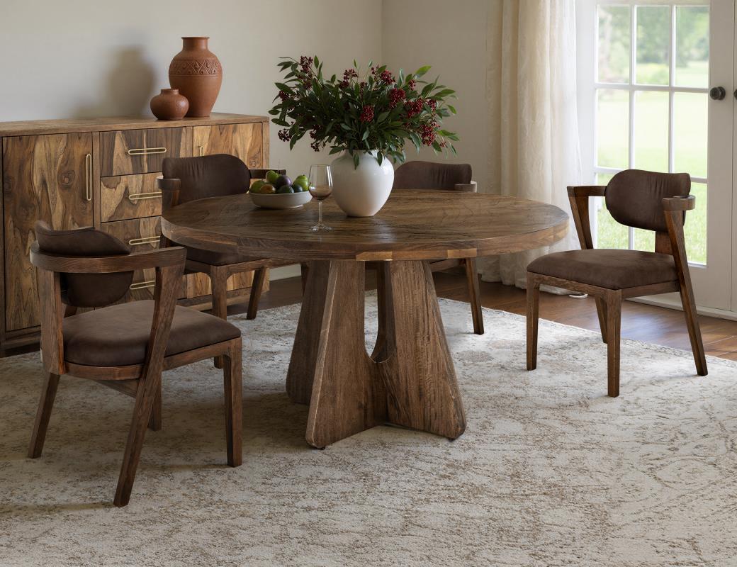 Balam - 47" Round Table - Dark Brown - Image 3