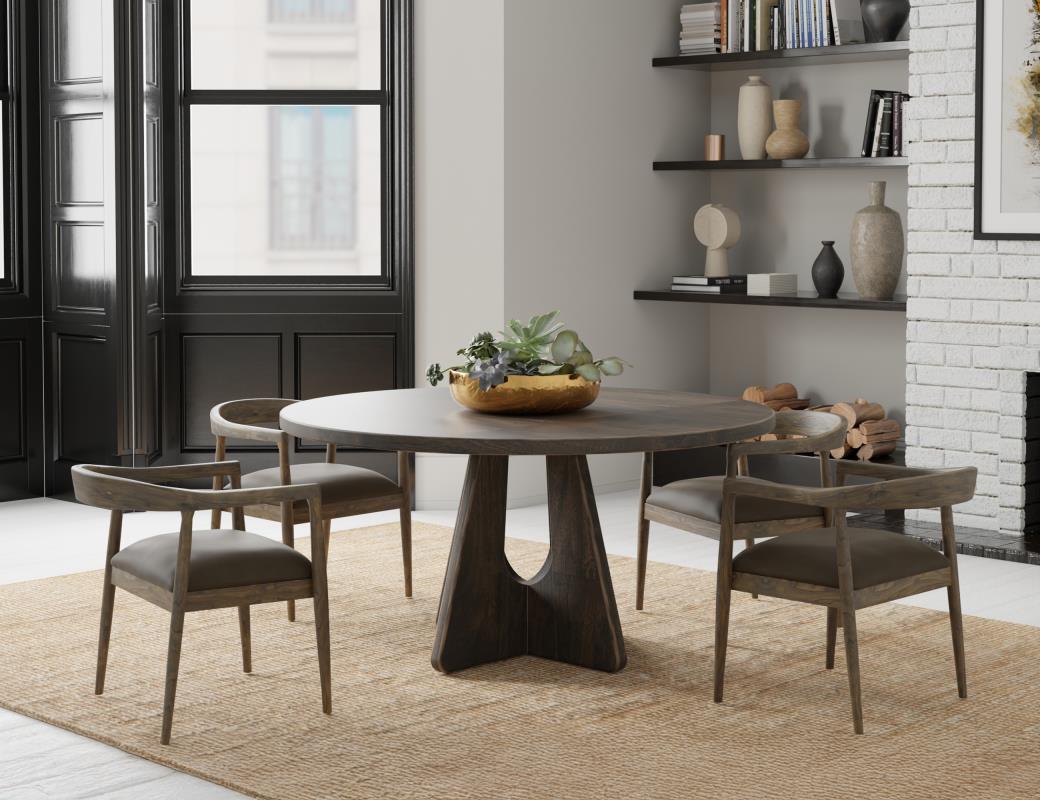 Balam - Round Table - Dark Brown - Image 4