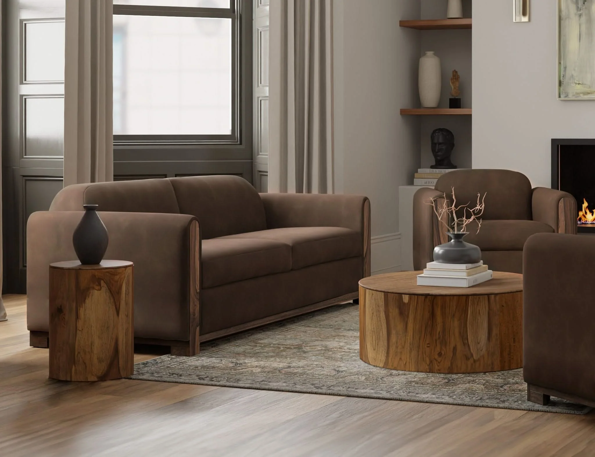 Balam - Table - Almond / Barrel Brown - Image 5
