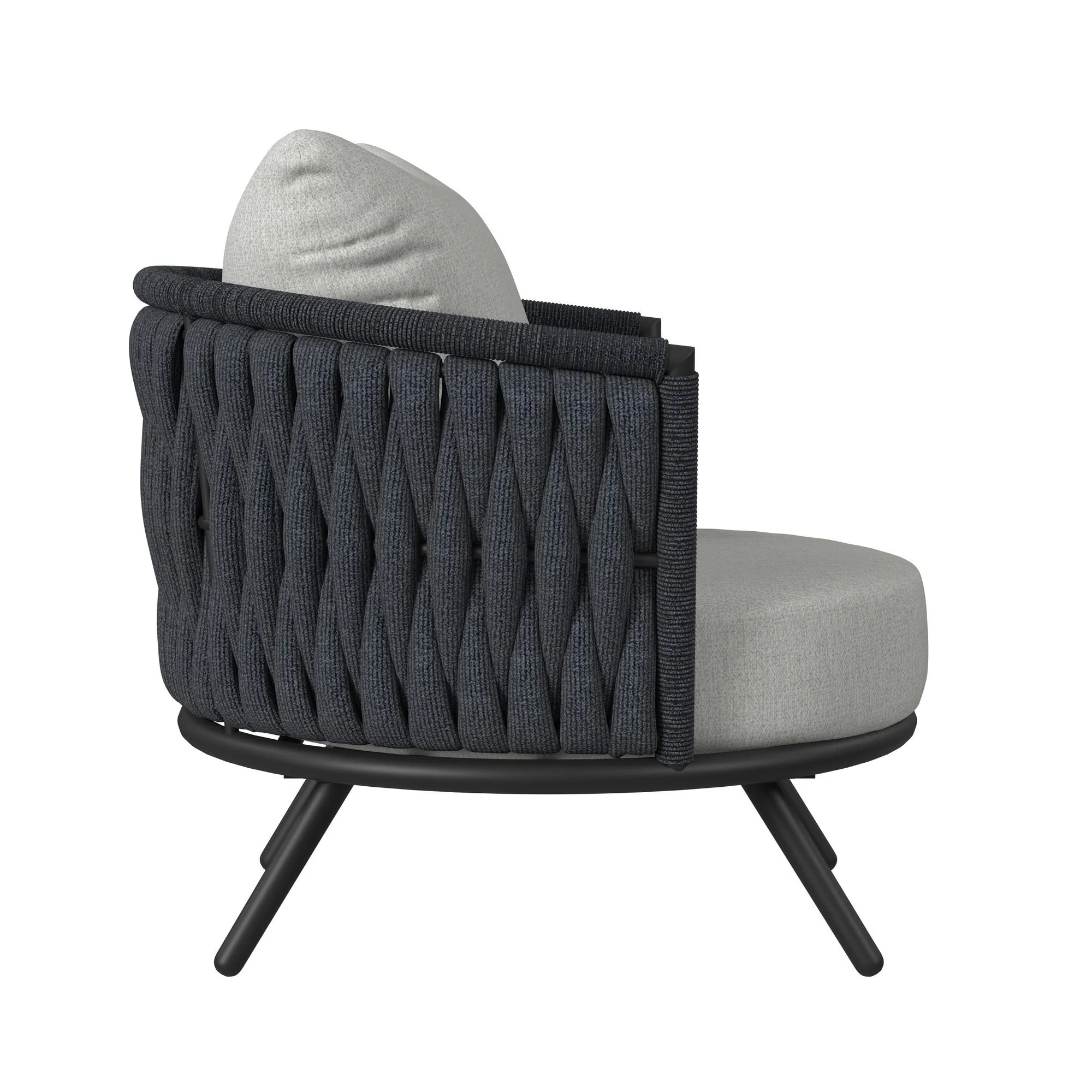 Bali - Chairs With Olefin (Set of 2) - Dark Gray - Image 2