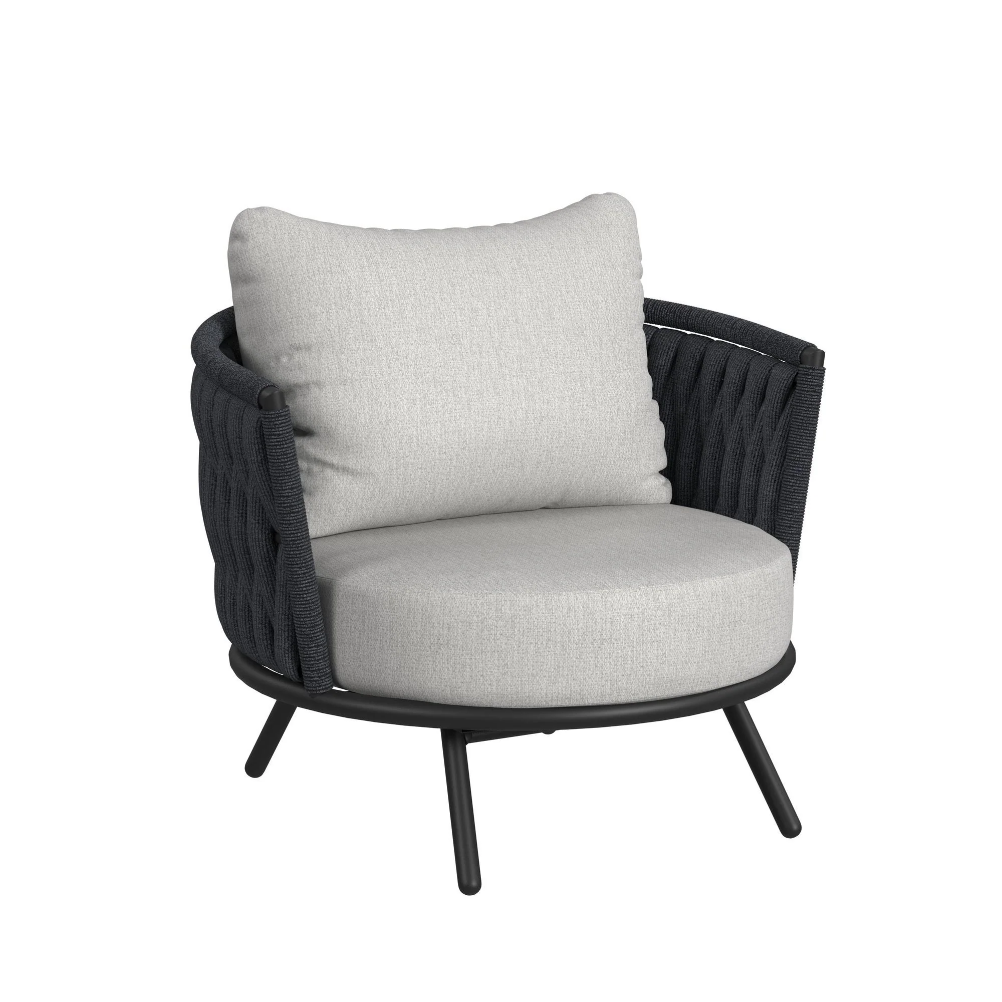 Bali - Chairs With Olefin (Set of 2) - Dark Gray - Image 3