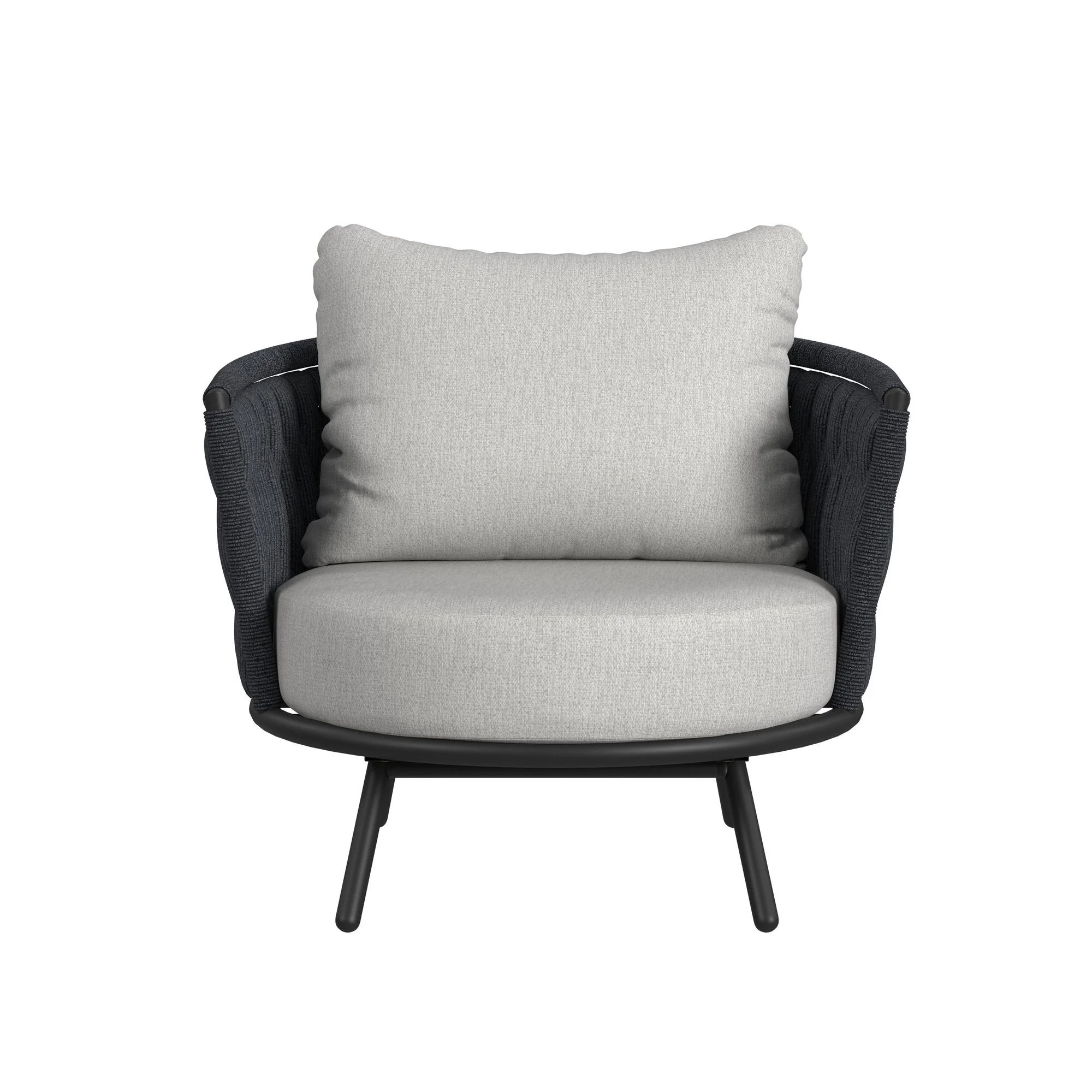 Bali - Chairs With Olefin (Set of 2) - Dark Gray - Image 4