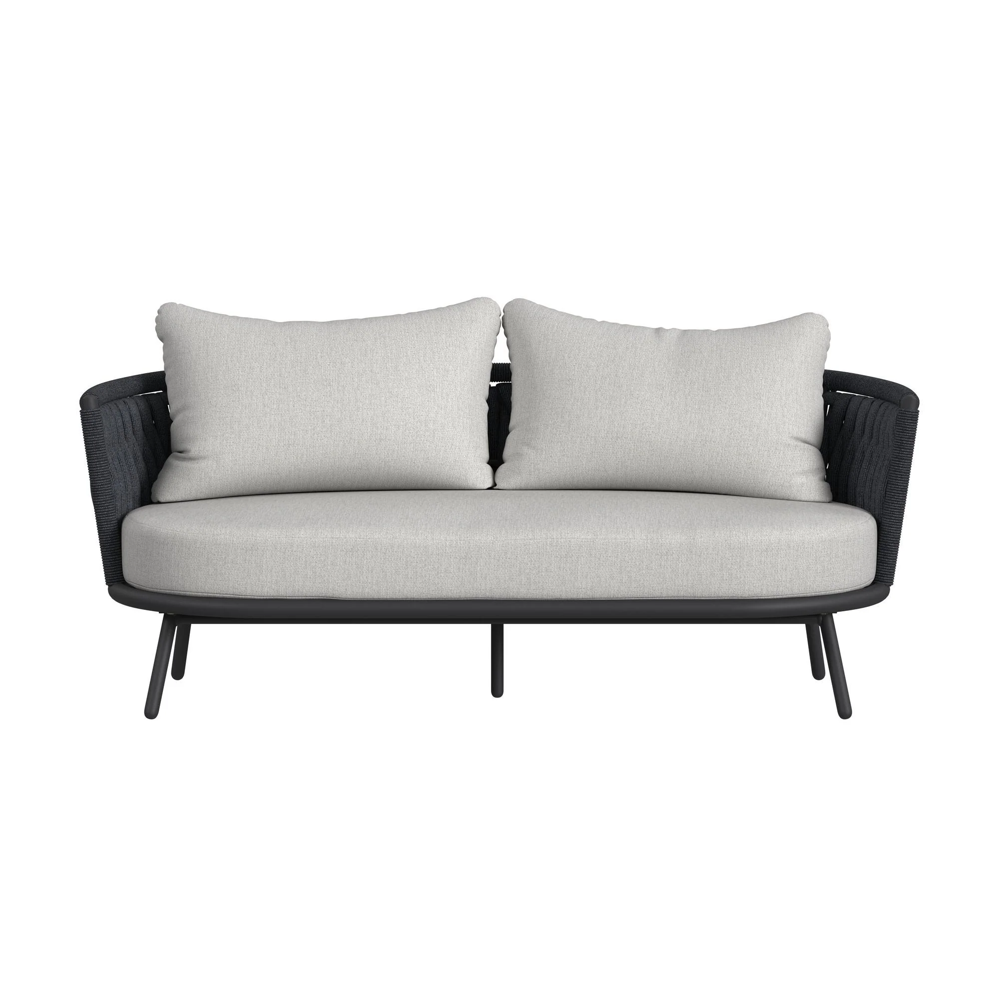 Bali - Loveseat With Olefin - Dark Gray - Image 4