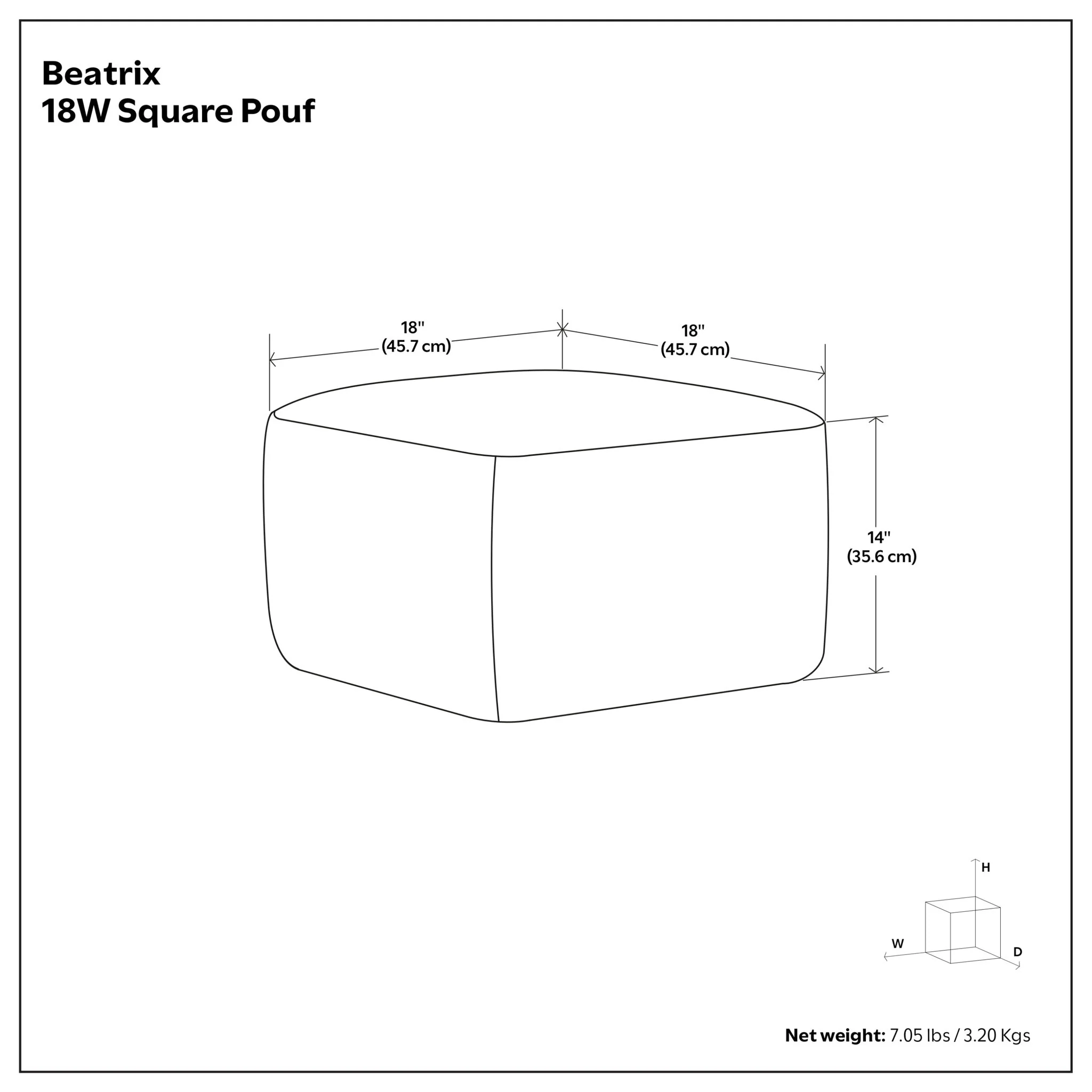 Beatrix - Square Pouf - Multicolor - Image 3