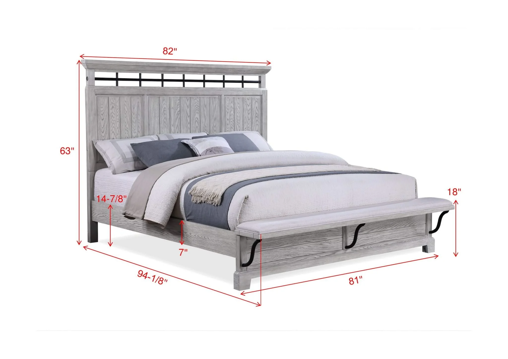 Beckett - King Bed - Greige - Image 3