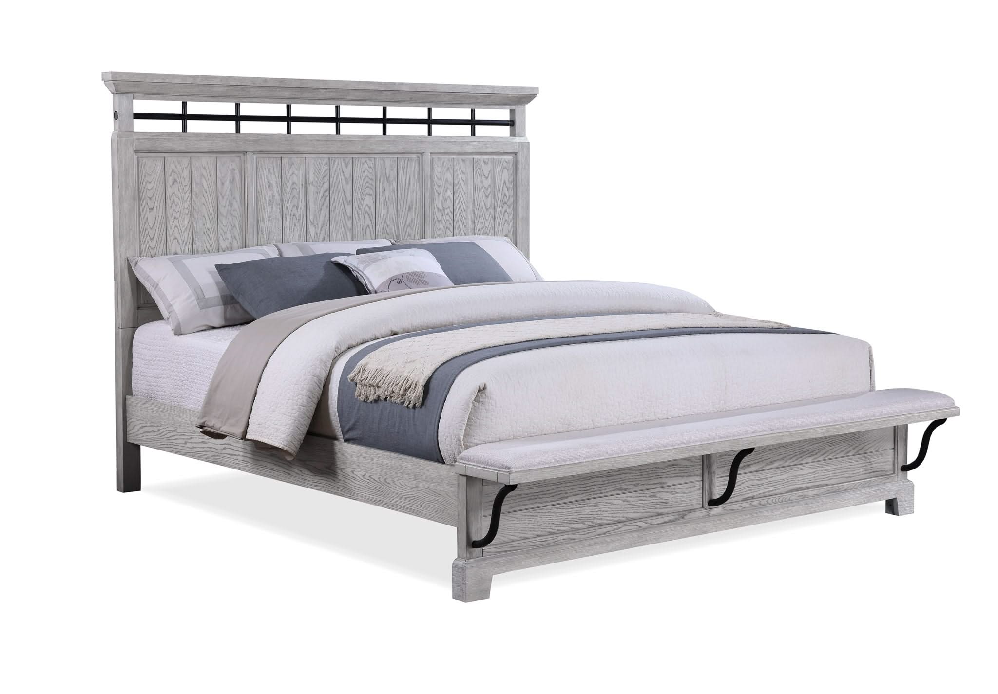 Beckett - Queen 4 Piece Bedroom Set - Greige - Image 3