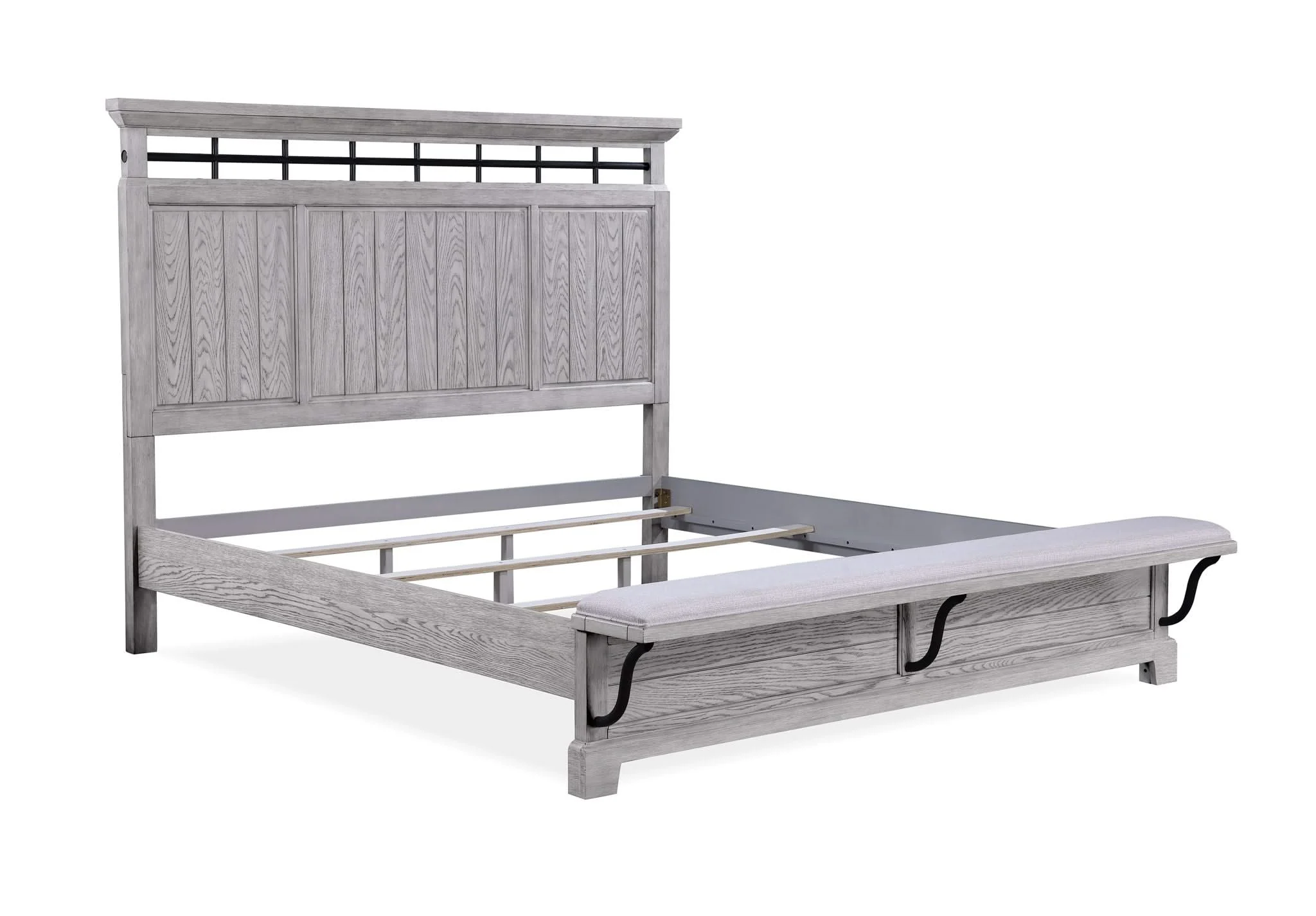Beckett - Queen 5 Piece Bedroom Set - Greige - Image 2