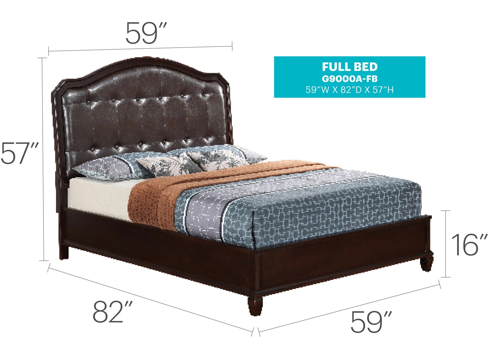 Bed With Transitional Design - Image 4
