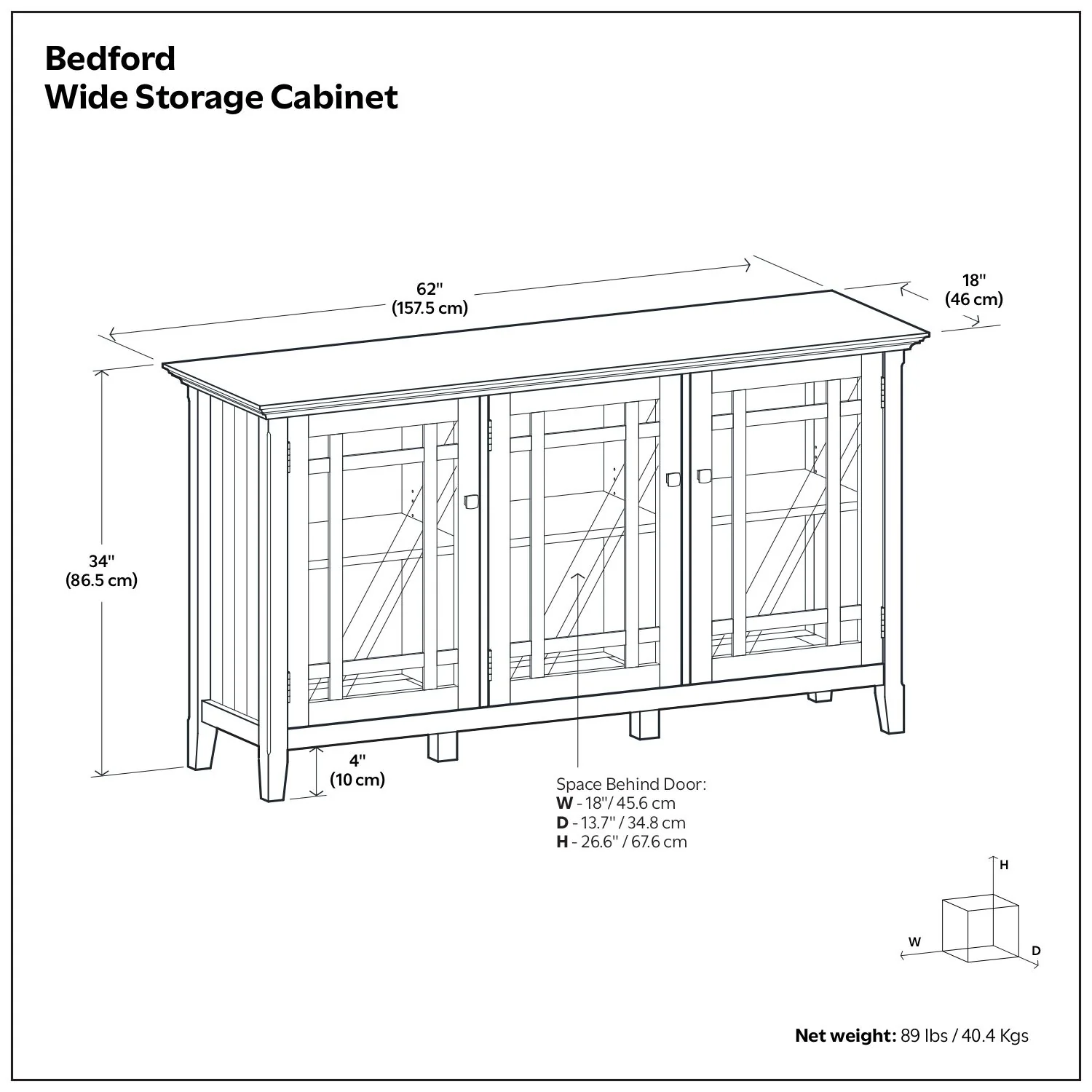 Bedford - Storage Cabinet With Adjustable Shelves - Brown - Image 4