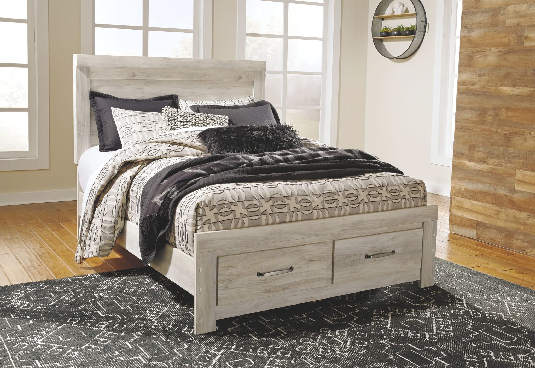 Bellaby - Dresser, Mirror, Platform Bed With Storage Drawers Set - Image 3