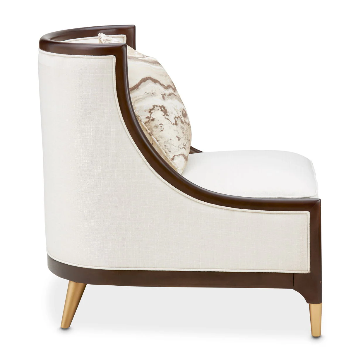 Belmont Place - Accent Chair - Cream / Espresso - Image 2