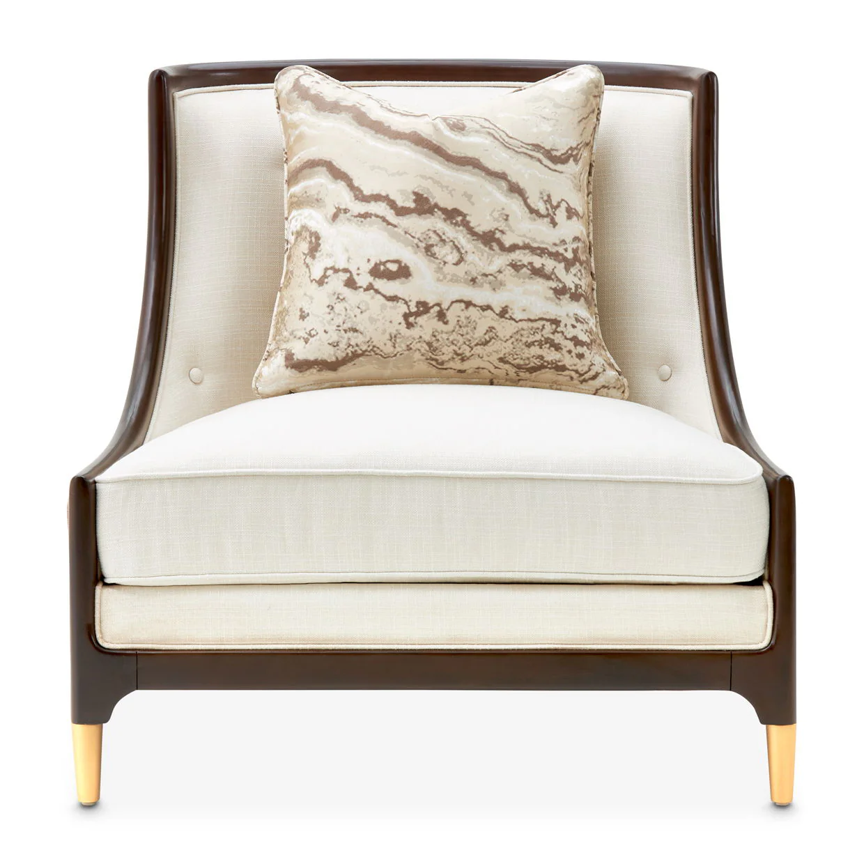 Belmont Place - Accent Chair - Cream / Espresso - Image 3