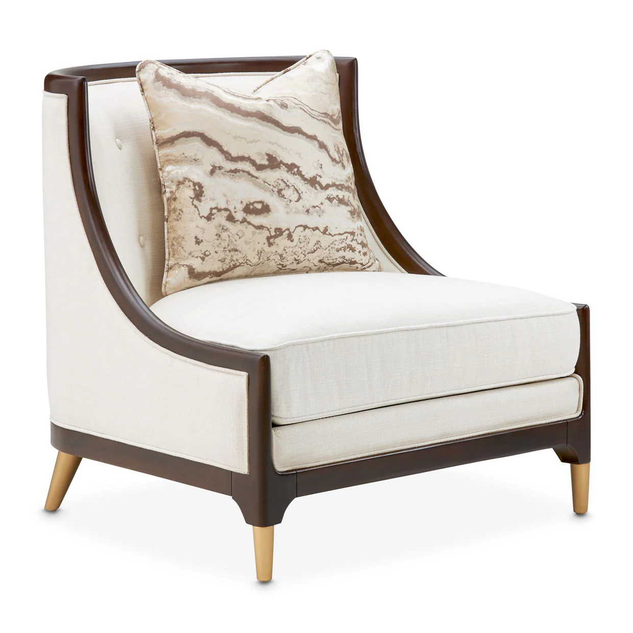 Belmont Place - Accent Chair - Cream / Espresso - Image 4