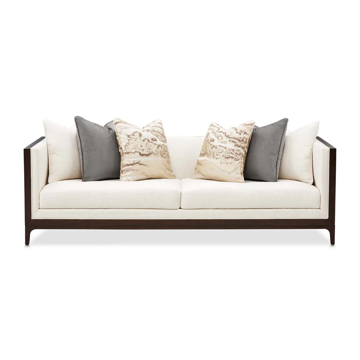Belmont Place - Sofa - Cream / Espresso - Image 2
