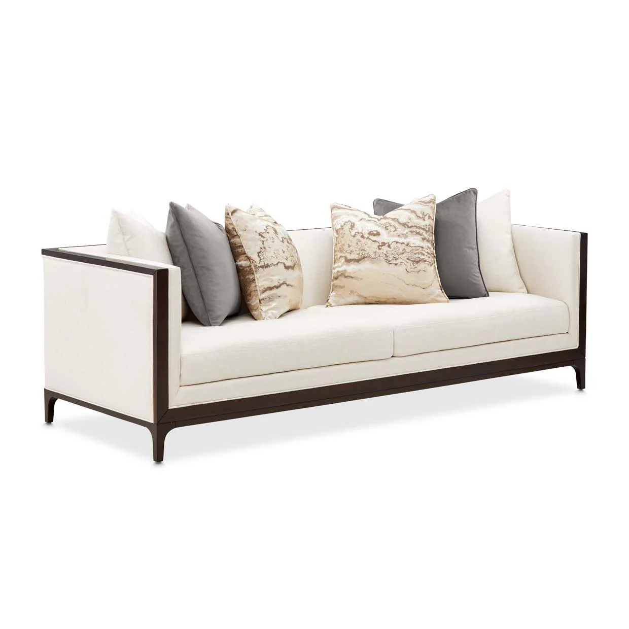 Belmont Place - Sofa - Cream / Espresso - Image 3