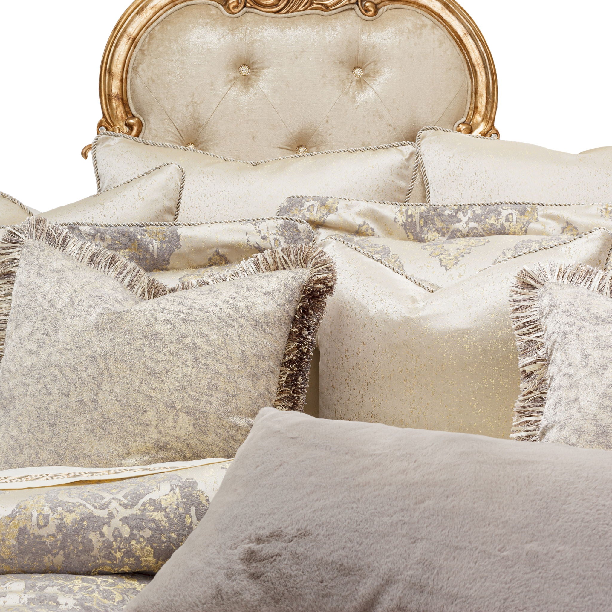 Bennett - 9-Piece Queen Comforter Set - Champagne - Image 3