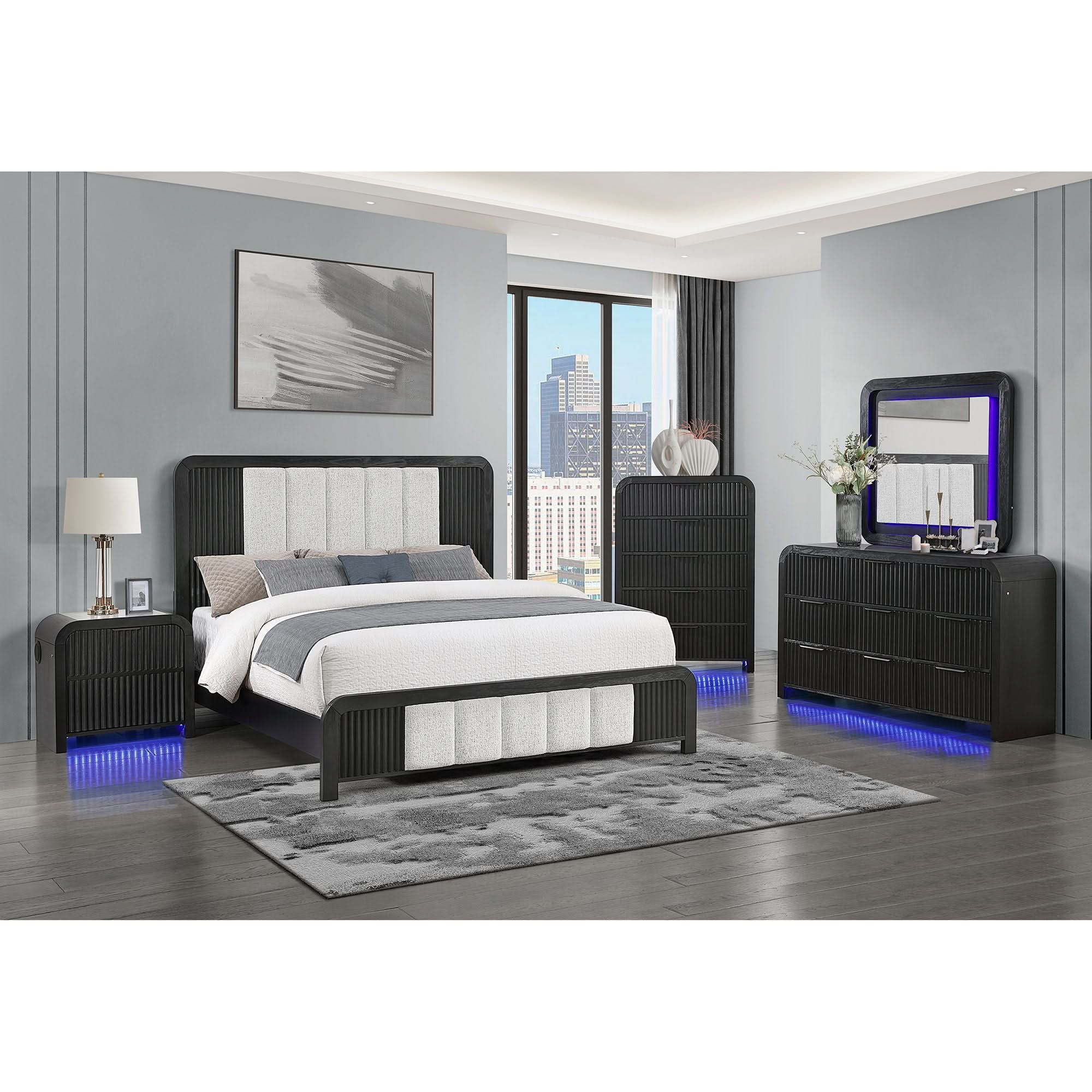 Beverly - Chest, LED Lighting - White / Black - Image 3