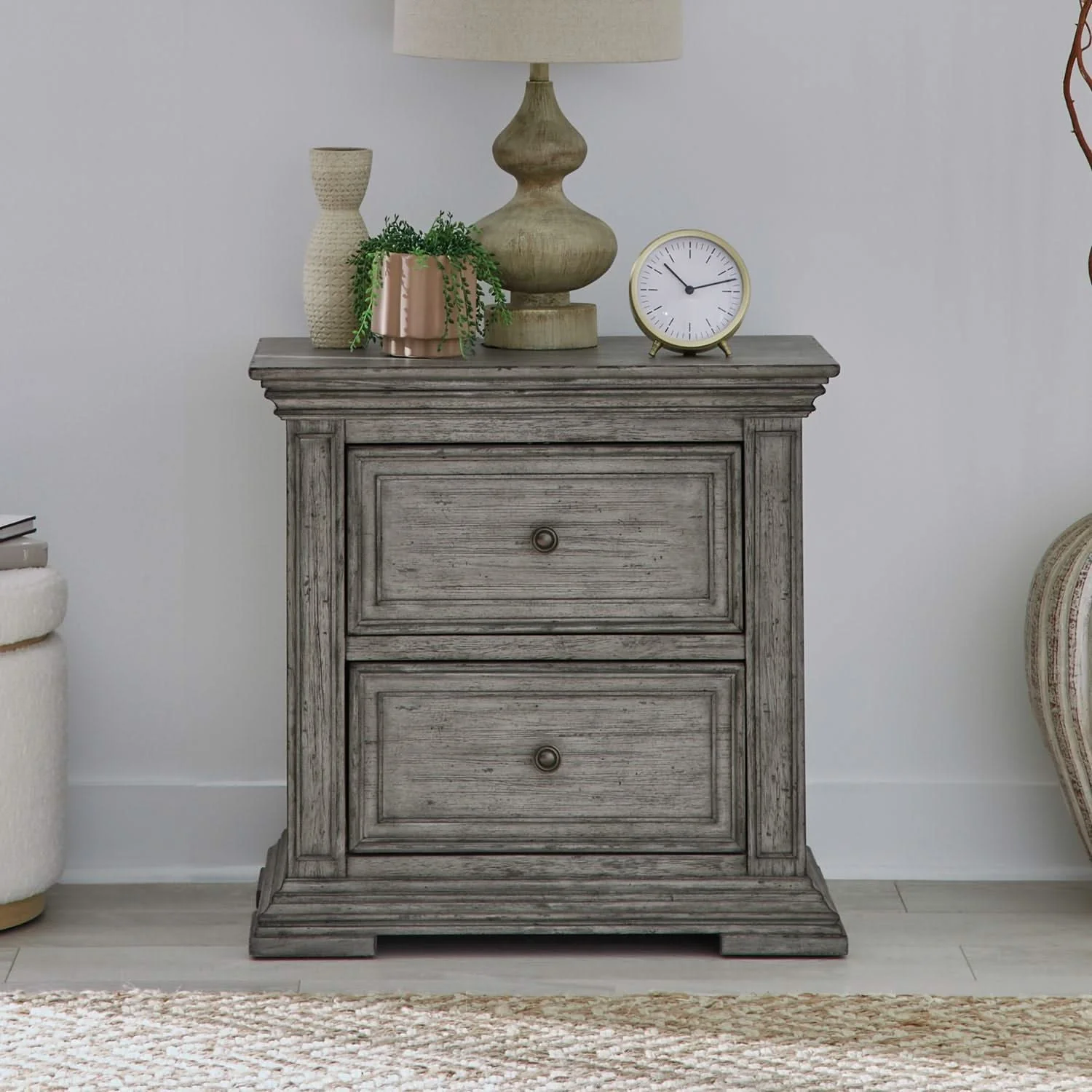 Big Valley - 2 Drawer Night Stand w/ Charging Station - Image 2