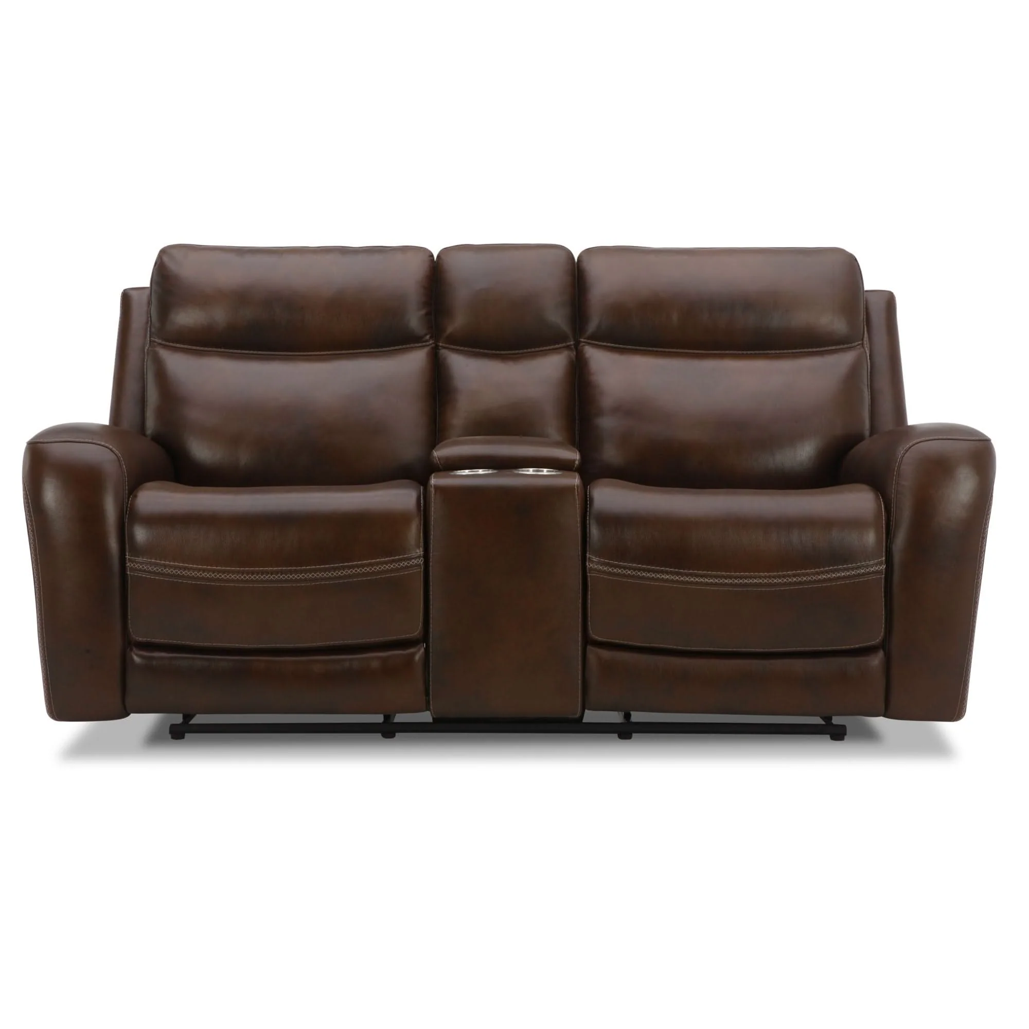 Blair - Loveseat With Console P2 & ZG - Cognac - Image 3