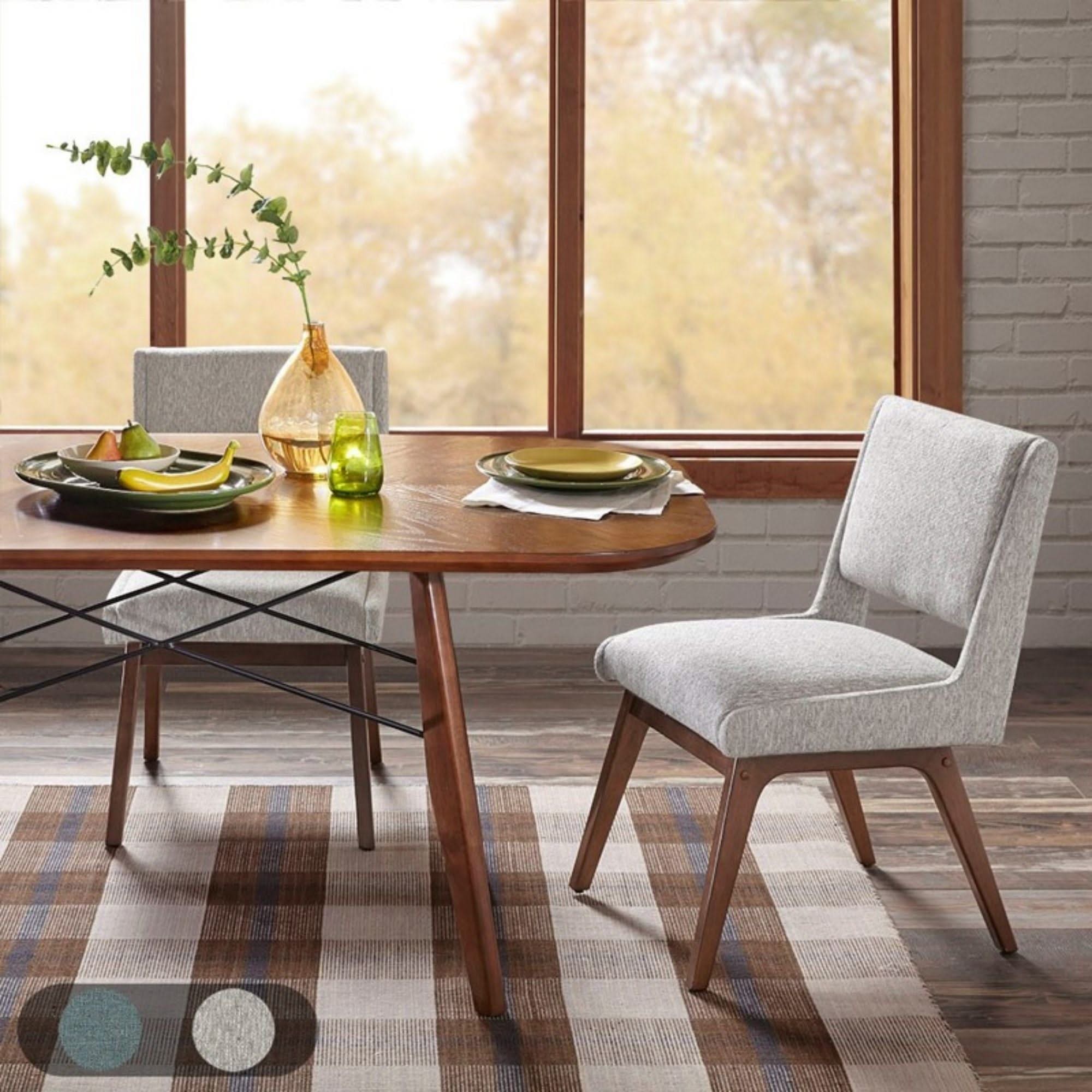 Boomerang - Dining Side Chair With Upholstered Cushions (Set of 2) - Light Gray - Image 2