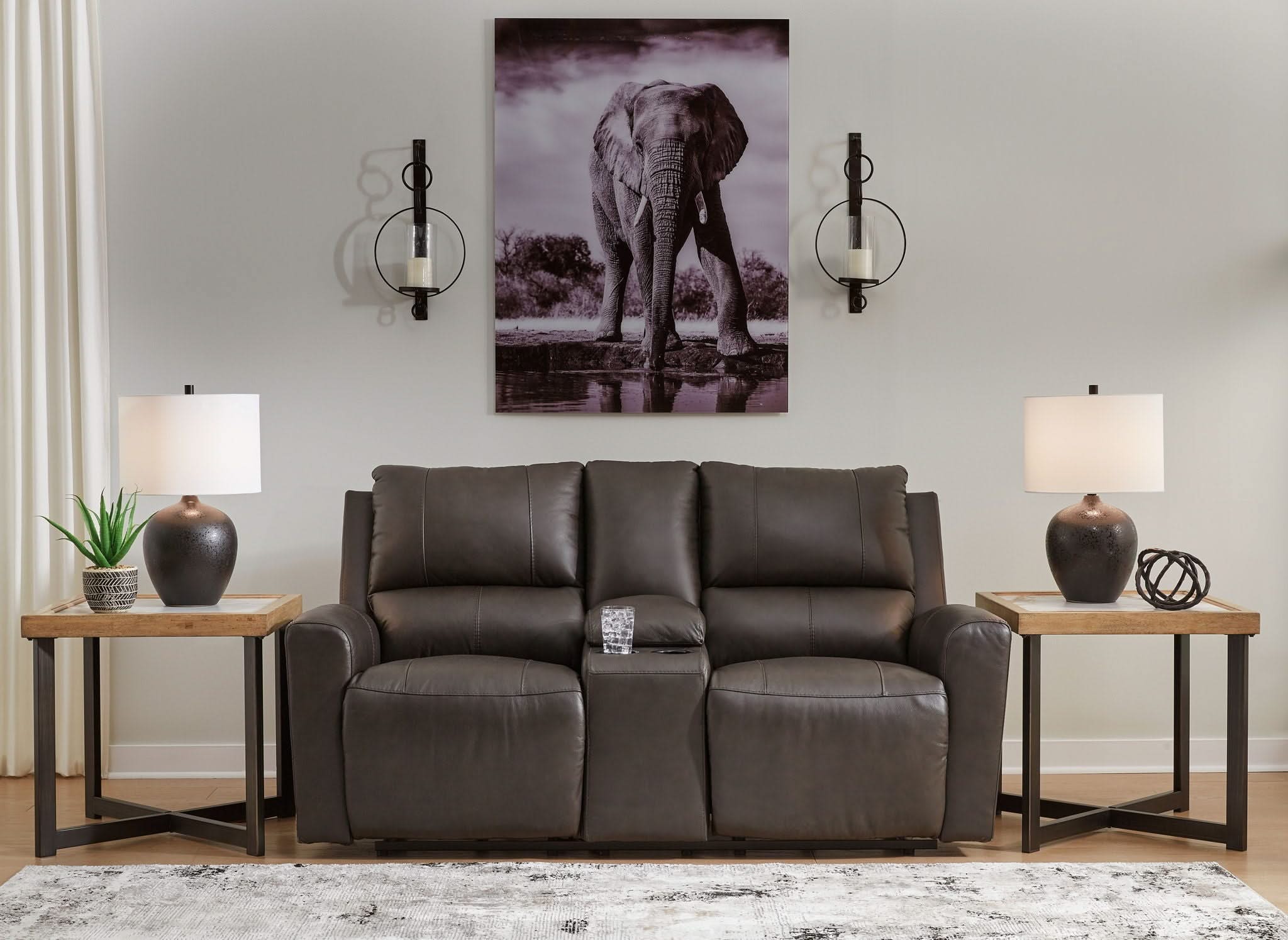 Boxmere - Dbl Power Reclining Loveseat with Console - Storm - Image 4