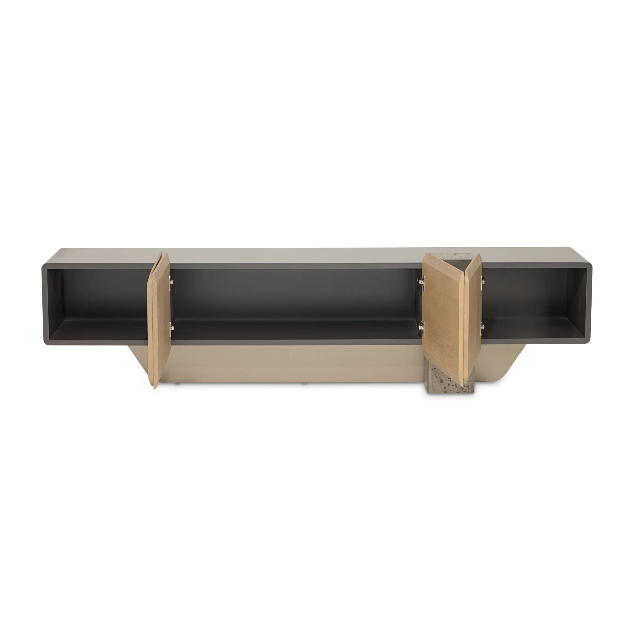 Bristol Point - Media Cabinet - Saddle Brown - Image 2