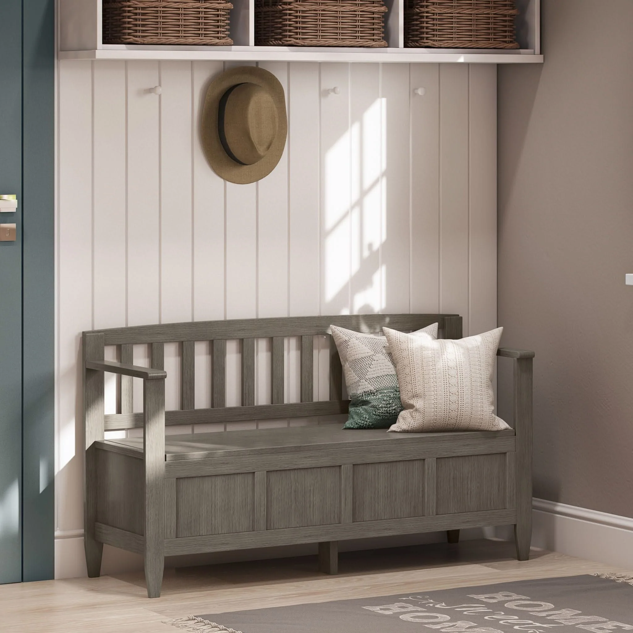 Brooklyn - Handcrafted Entryway Storage Bench - Image 4