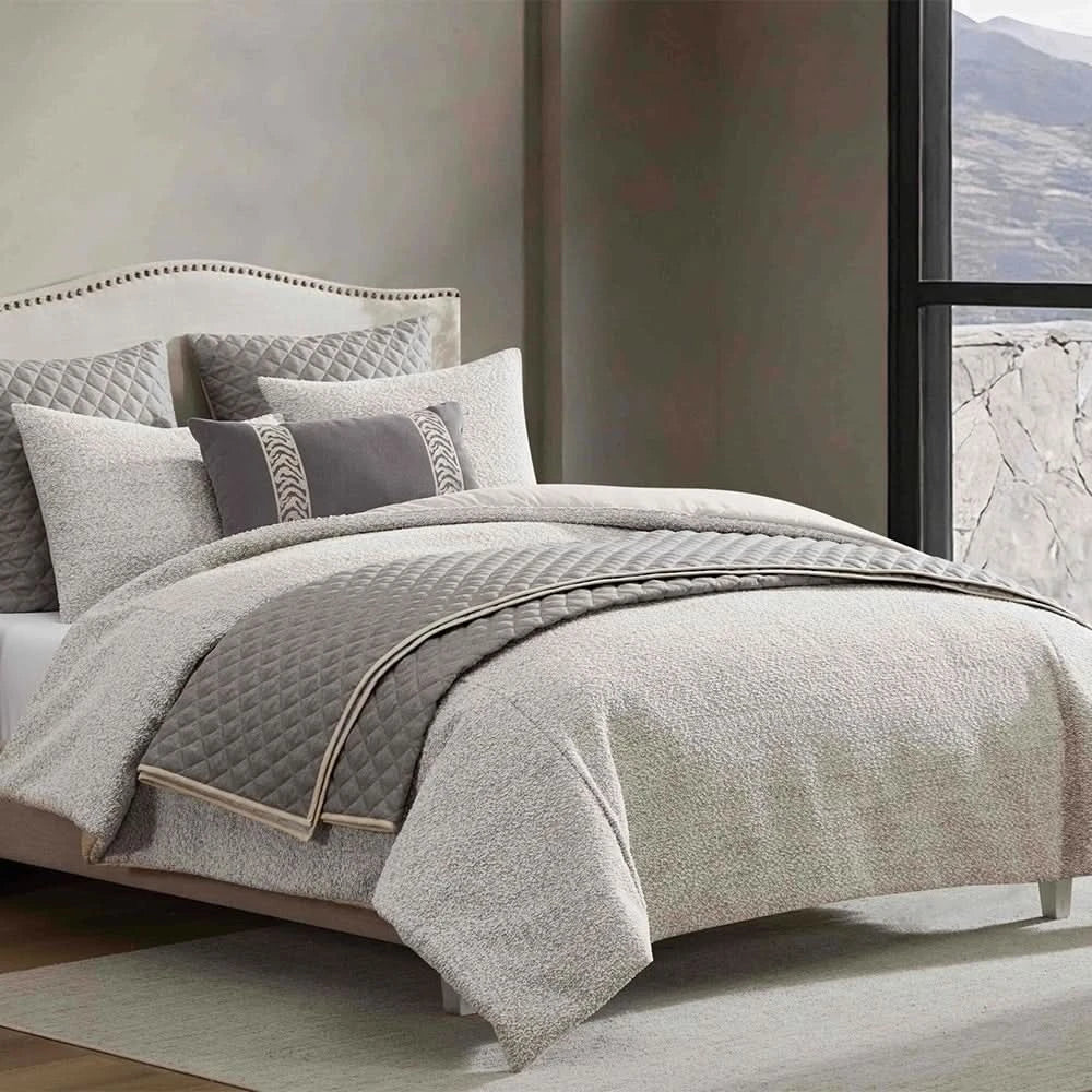 Brynlee Queen or King 8PC Comforter Set with Layered Coverlet & Decorative Pillows - Image 2