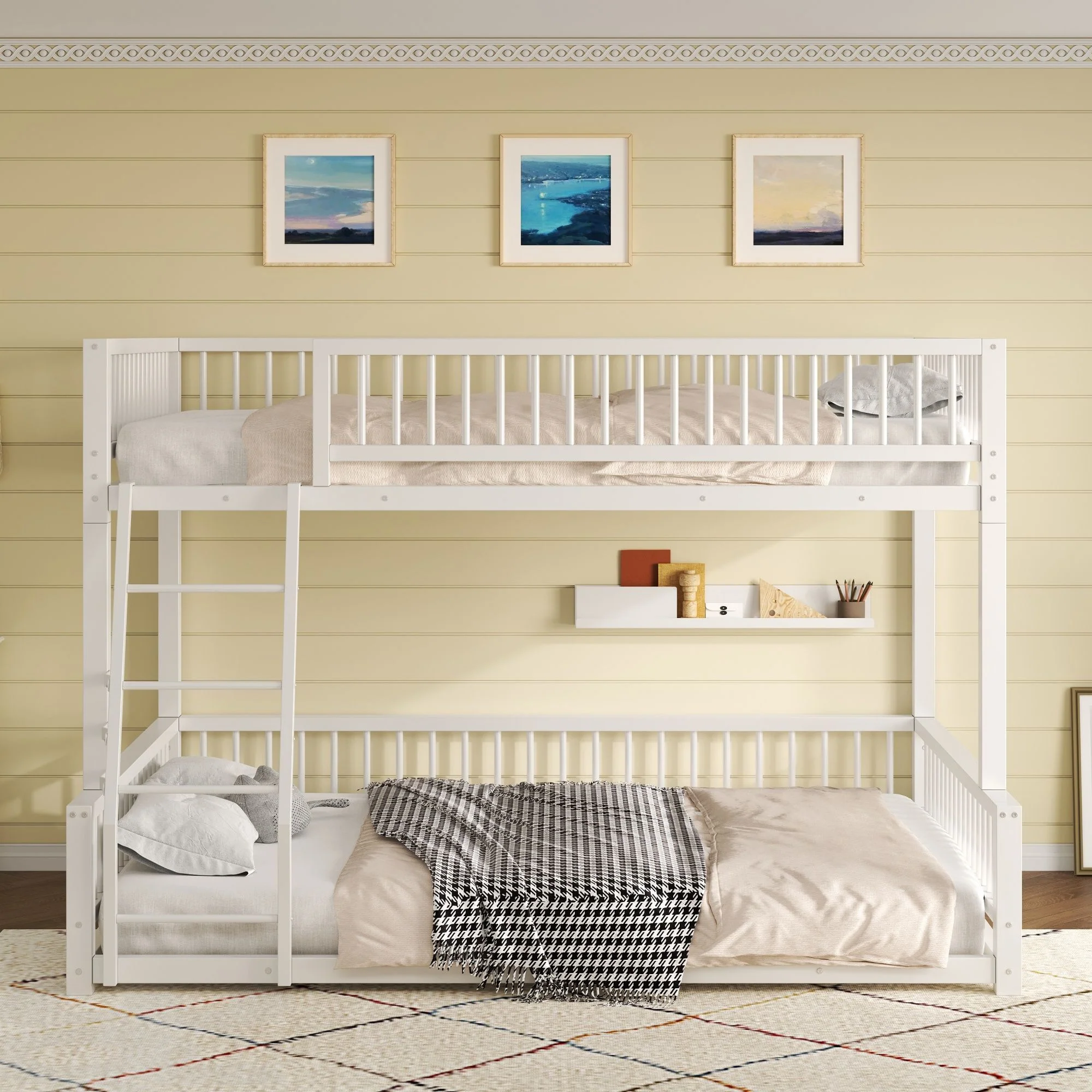 Bunk Bed Frame With Ladder And Safety Guardrails - Image 16