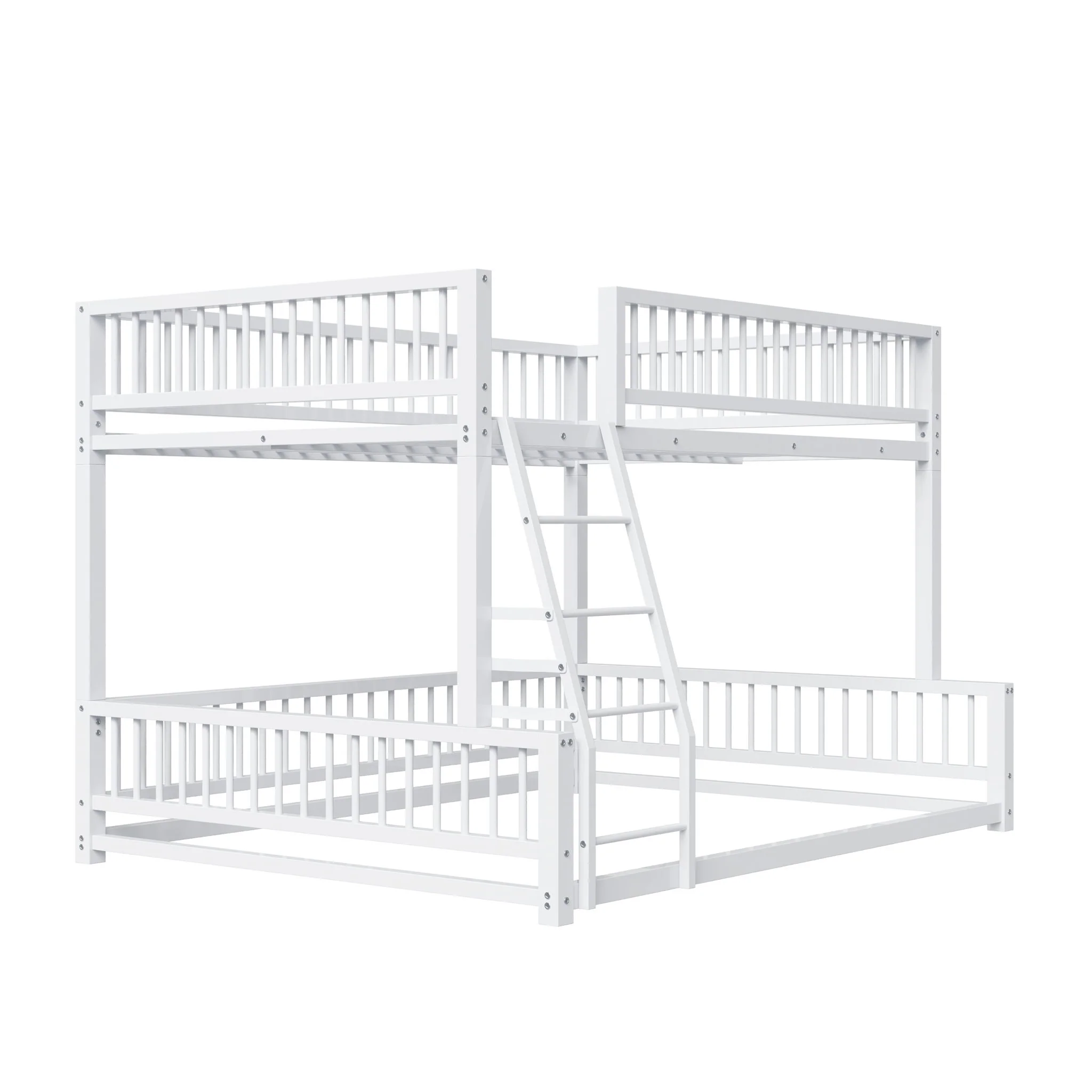Bunk Bed Frame With Ladder And Safety Guardrails - Image 3