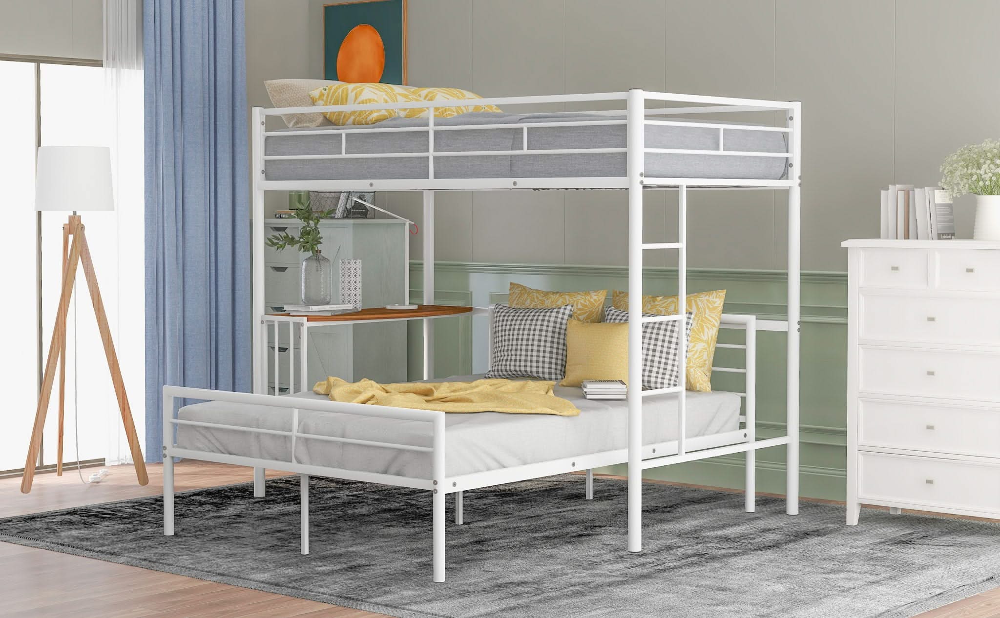 Bunk Bed With Desk, Ladder And Quality Slats For Bedroom - Image 11