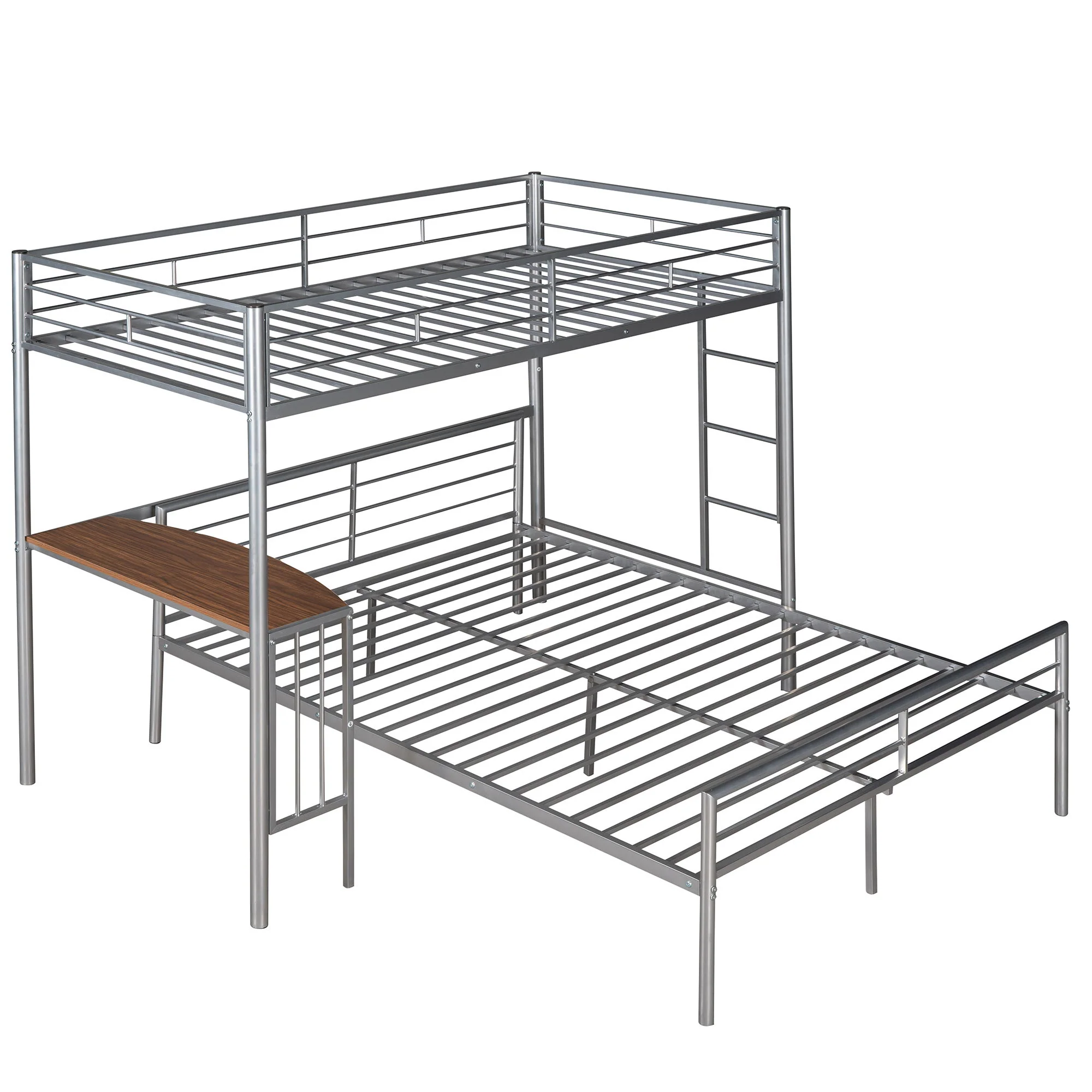 Bunk Bed With Desk, Ladder And Quality Slats For Bedroom - Image 2